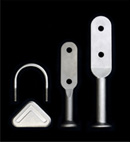 韓国生産-ロストワックス鋳造製品-パイプサポート(ラウンドバー)-三角PAD-Uボルト